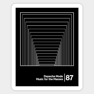 Music for the Masses - Minimalist Graphic Design Artwork Sticker